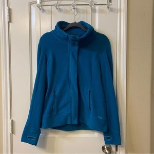 Oakley Womens Large Blue Zip Up Fleece Jacket